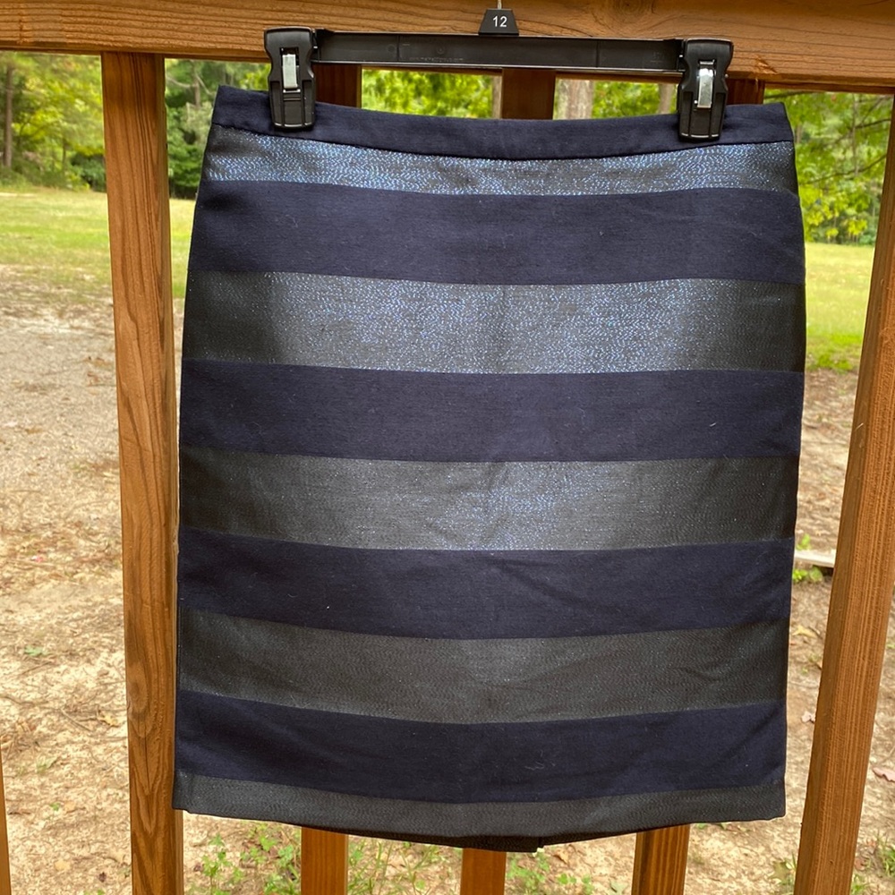 NWT Tommy Hilfiger skirt navy striped. Fully lined.